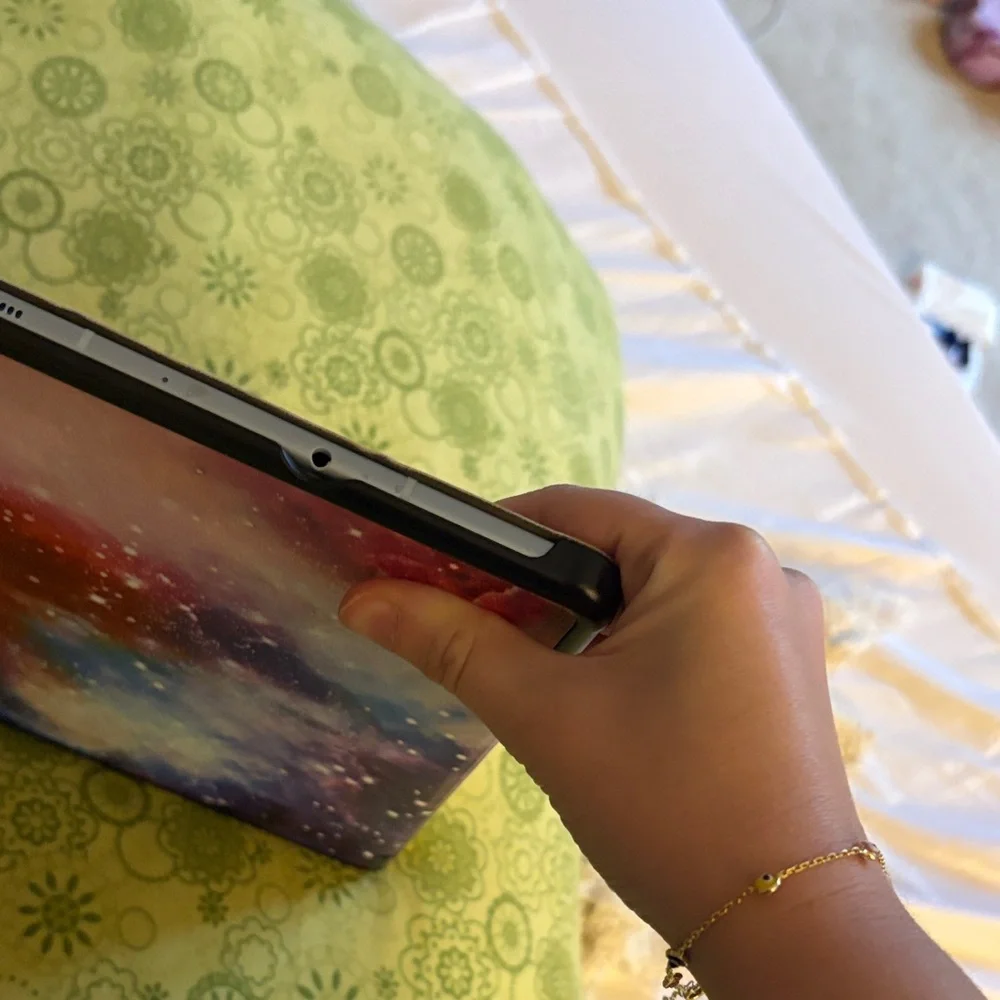 Black Tablet with Gray Cover